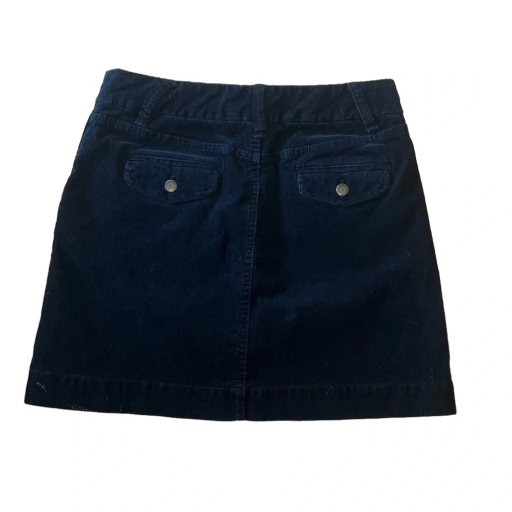 J Crew navy corduroy mini skirt